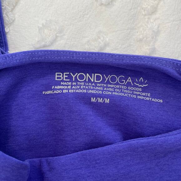 Beyond Yoga Spacedye Square Sports Bra Size Medium Ultra Violet Pilates - Picture 4 of 4